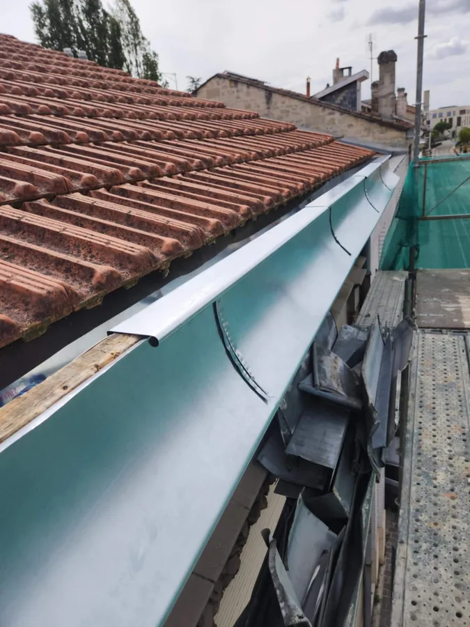 Gouttière zinc demi-ronde Le Bouscat